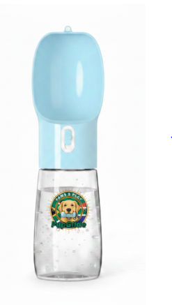 PupGlide Stay Hydrated Bottle 400ML in blue
