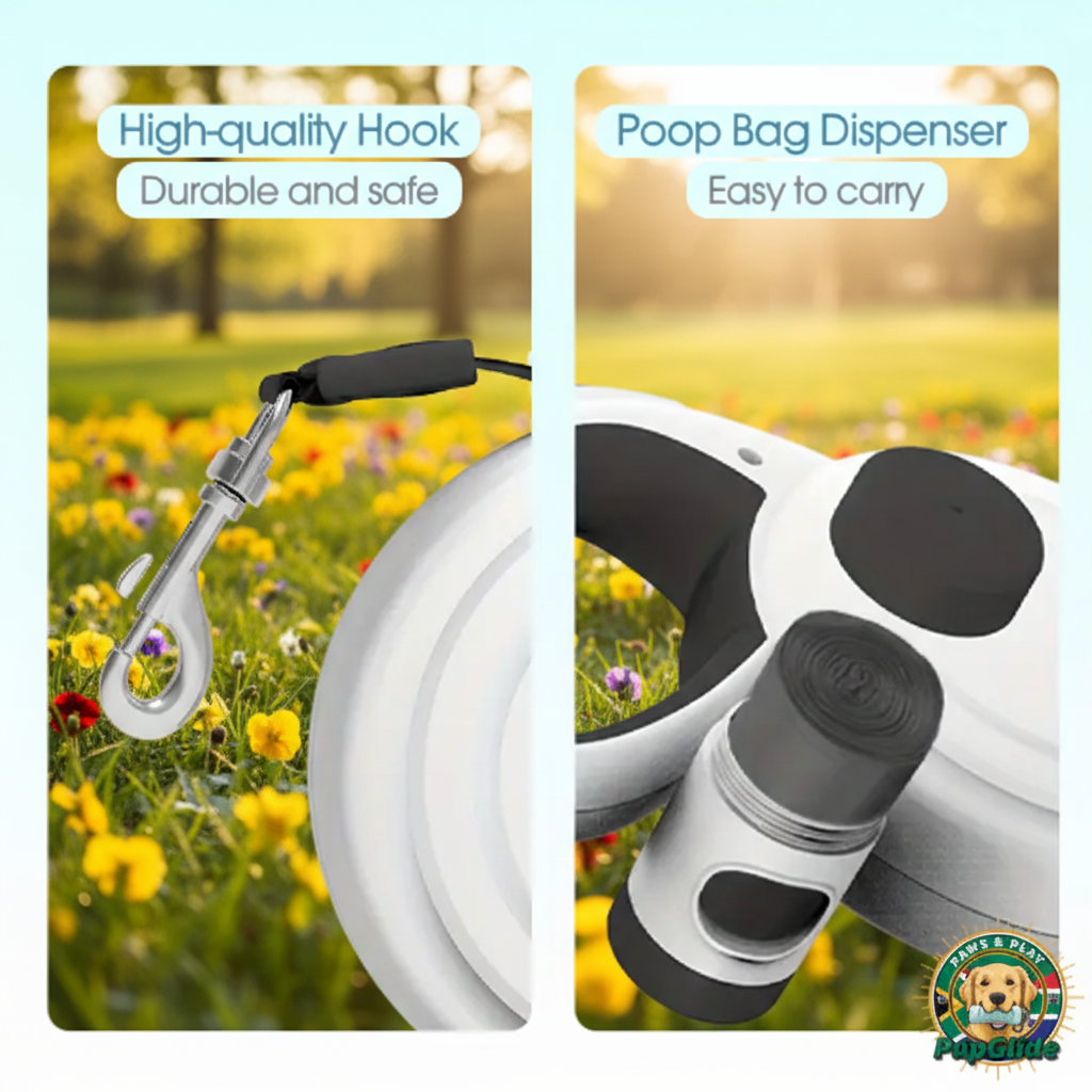 Hook and Poop Bag Dispenser Lifestyle