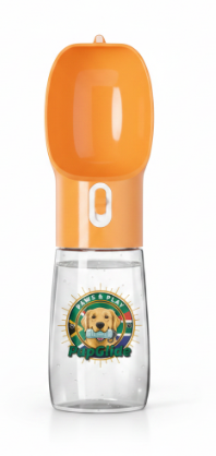 PupGlide Stay Hydrated Bottle 400ML in orange