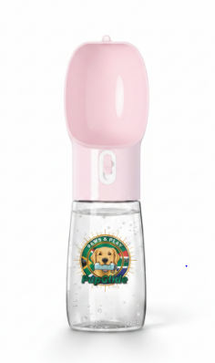 PupGlide Stay Hydrated Bottle 400ML in pink