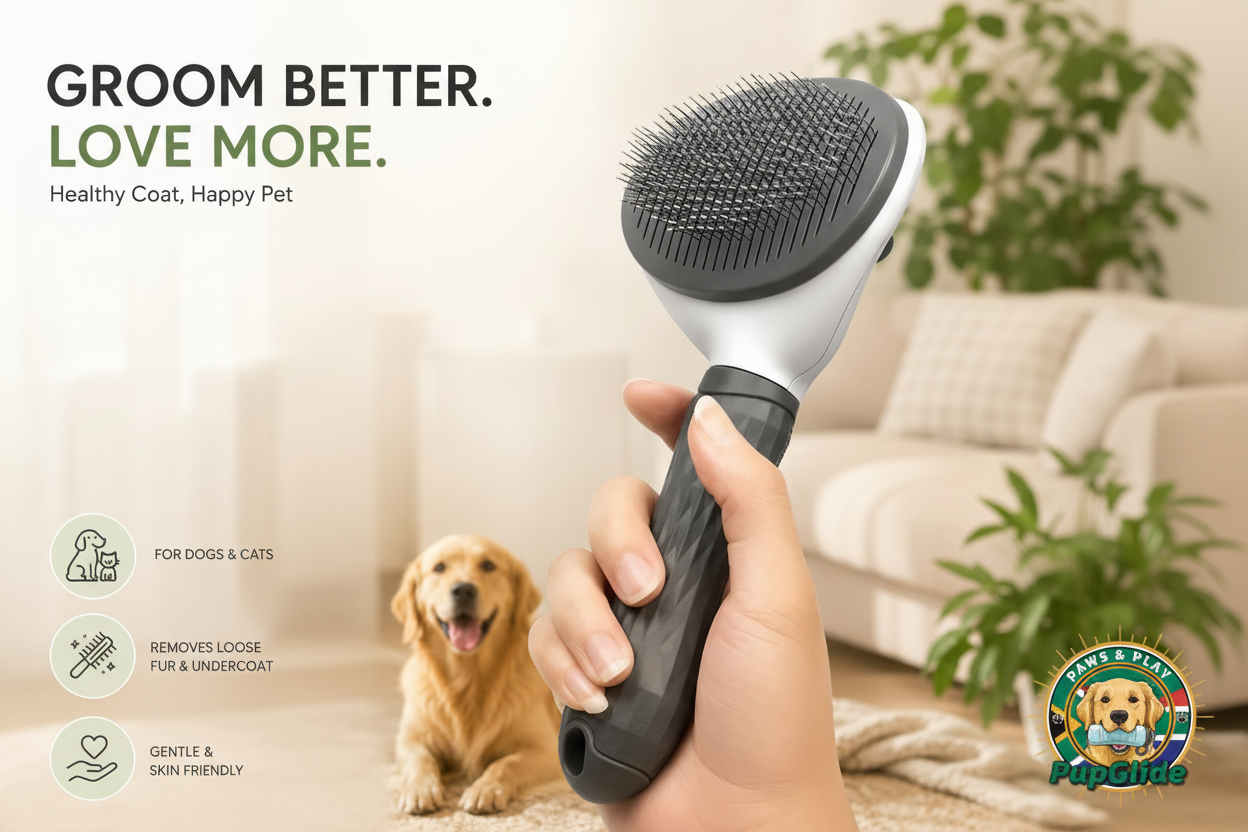 PupGlide Grooming Brush Marketing Image