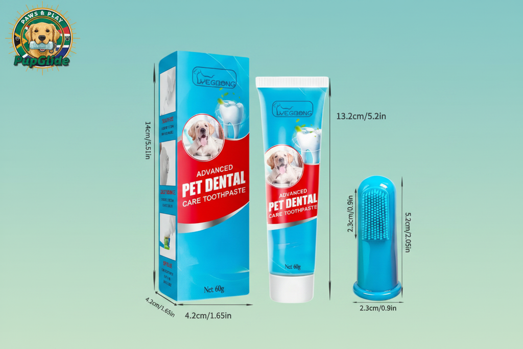 PupGlide Pet Dental Size Chart - Clean
